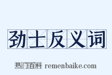 劲士反义词是什么意思的图片